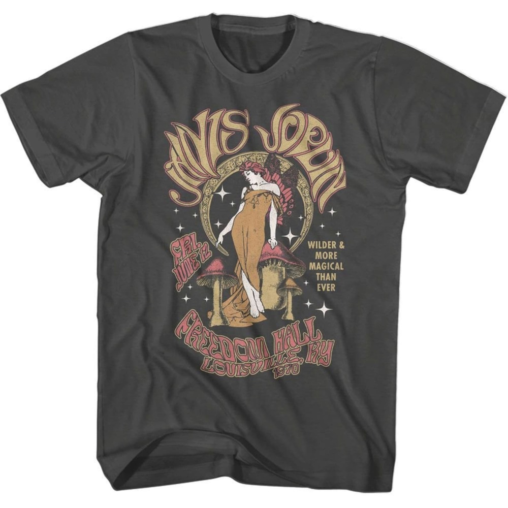 Janis Joplin Fairy And Moon Smoke T Shirt